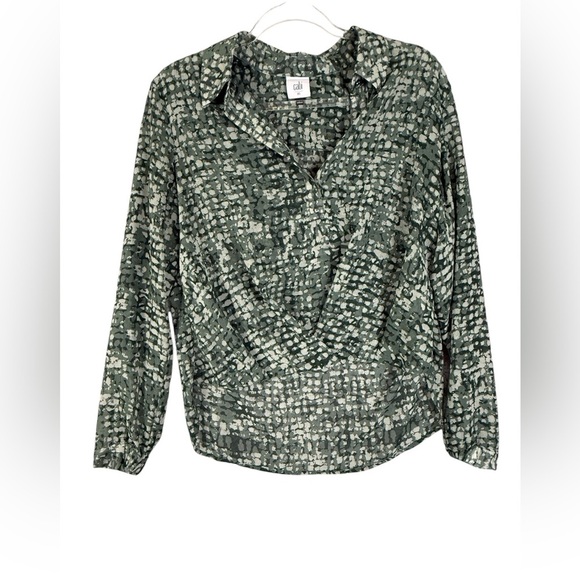 CAbi Tops - Cabi Green Patterned Women's Top XS